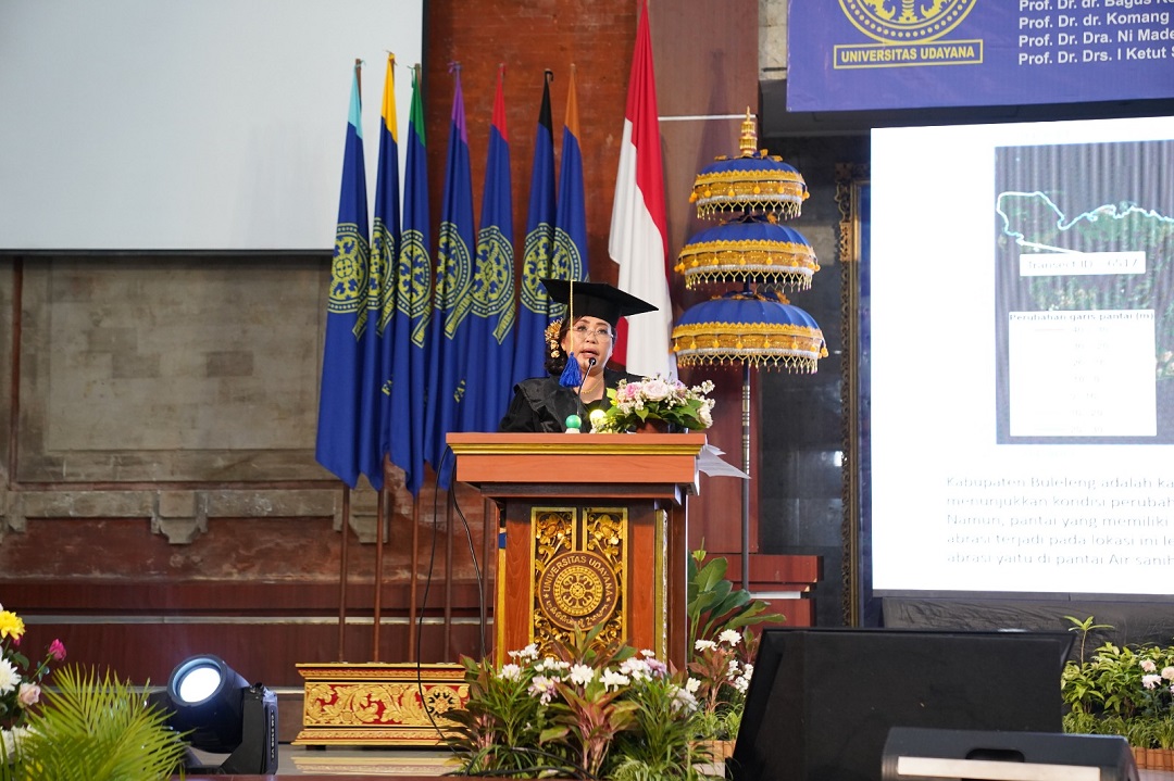 Prof. Ni Nyoman Pujianiki Inaugurated with Scientific Oration on Detection of Shoreline Changes with Synthetic Aperture Radar (SAR) Remote Sensing Technology